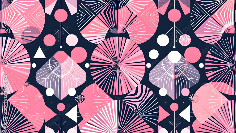 Naklejka premium Geometric Patterns - Repeating shapes and lines for modern and abstract designs.