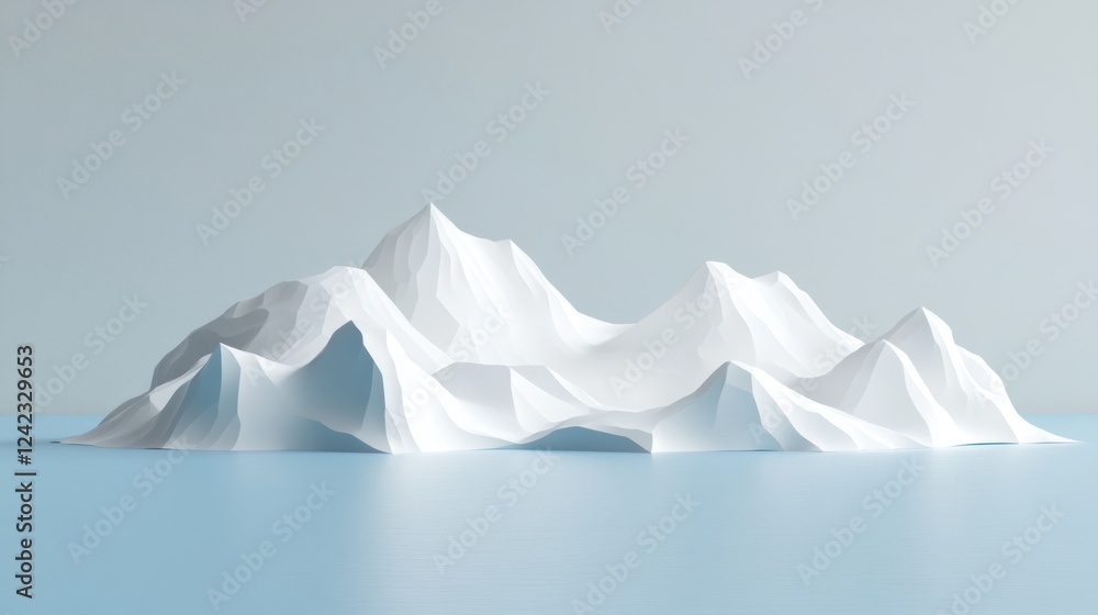Abstract white minimalist mountain range on blue. Abstract white minimalist mountain range on blue.