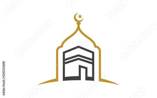 Kaaba vector illustration icon design template