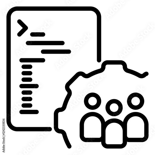 Developer icon, line icon style