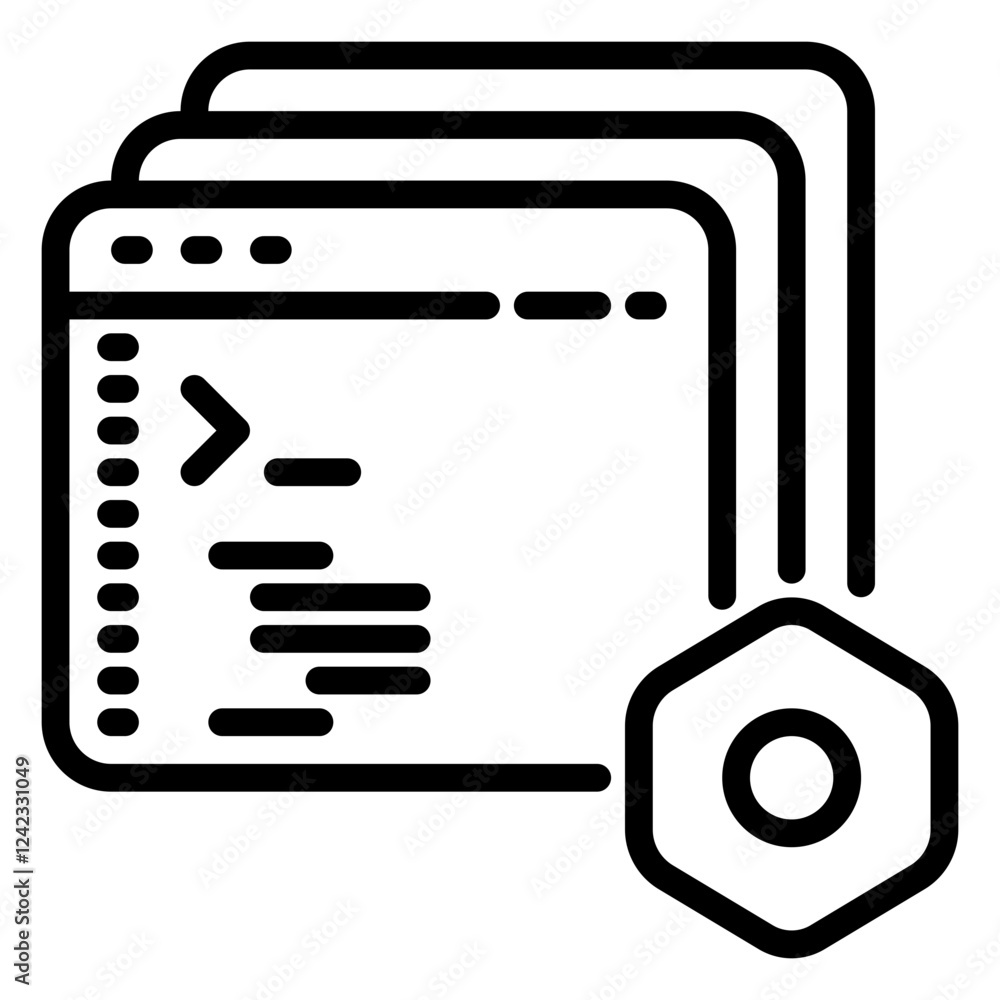 Software icon, line icon style Software icon, line icon style