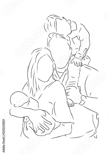 Mothers Day Gift Custom Last Minute Gift For Mama Faceless Portrait From Photo Personalized Gift For Her Unique Mom Gift One line Drawing