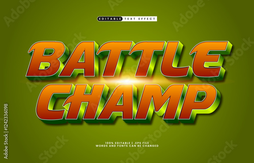 battle champ editable text effect with a knight and hero text style