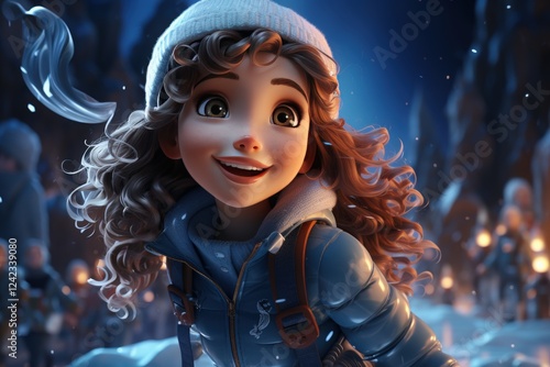 Wallpaper Mural A child learning to ice skate for the first time Torontodigital.ca