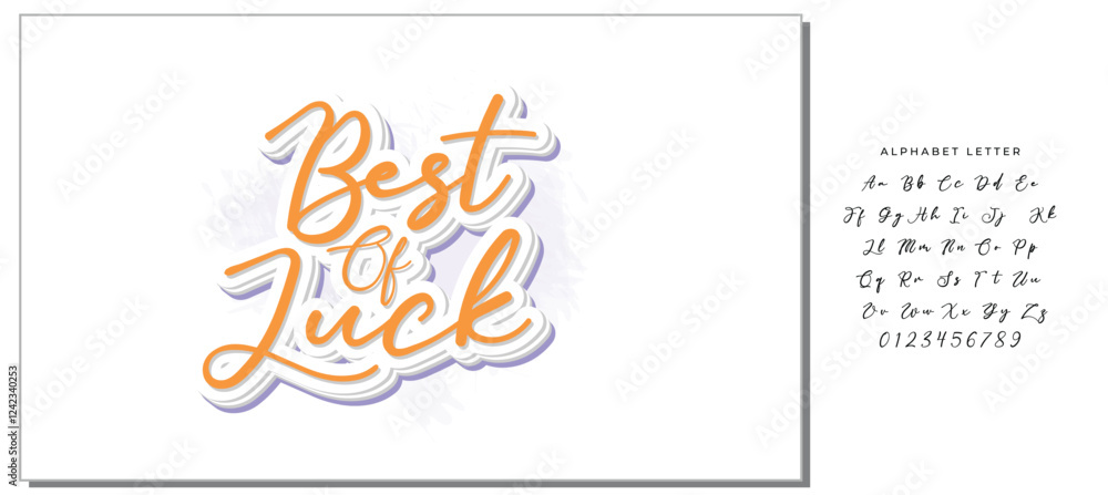 Best Of Luck. Hand drawn vector lettering. Isolated on white background. Design for poster, greeting card, photo album, banner. Vector illustration Best Of Luck. Hand drawn vector lettering. Isolated on white background. Design for poster, greeting card, photo album, banner. Vector illustration
