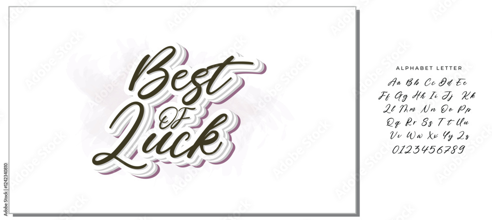 Best Of Luck. Hand drawn vector lettering. Isolated on white background. Design for poster, greeting card, photo album, banner. Vector illustration Best Of Luck. Hand drawn vector lettering. Isolated on white background. Design for poster, greeting card, photo album, banner. Vector illustration