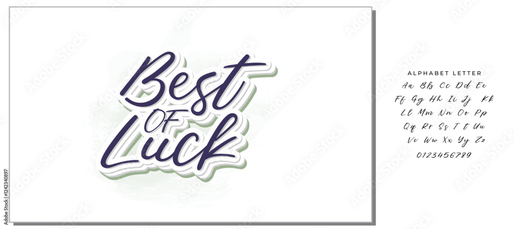 Best Of Luck. Hand drawn vector lettering. Isolated on white background. Design for poster, greeting card, photo album, banner. Vector illustration Best Of Luck. Hand drawn vector lettering. Isolated on white background. Design for poster, greeting card, photo album, banner. Vector illustration