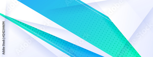 Blue gradient geometric background with abstract accents, suitable for business presentations, digital designs, and technological visuals