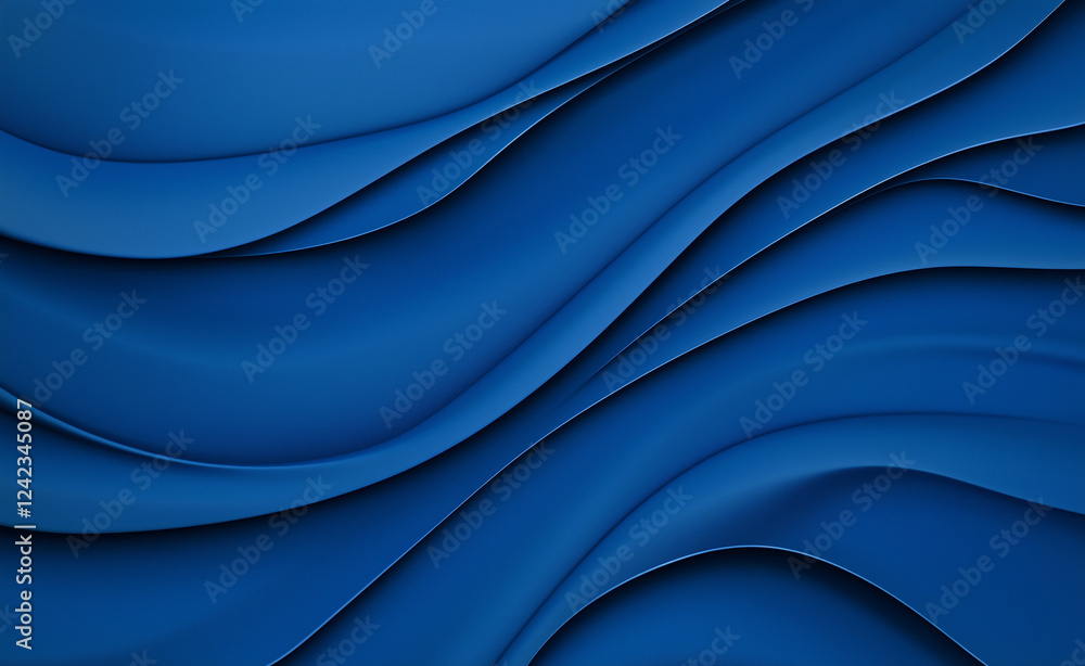 Deep Blue Abstract Design with Intricate Curvilinear Patterns Deep Blue Abstract Design with Intricate Curvilinear Patterns