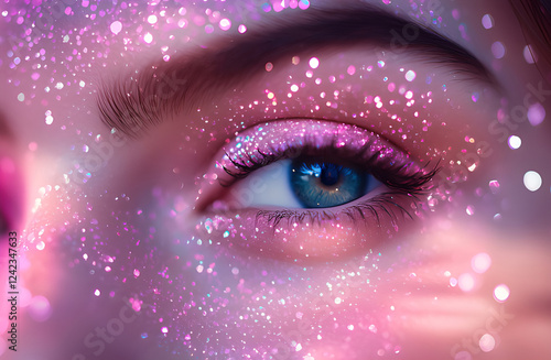 close up of a woman eye