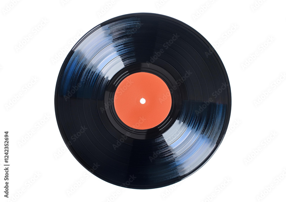Fototapeta premium Vinyl records Isolated on Transparent or White Background.