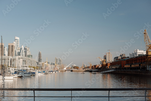 Wallpaper Mural Waterfront view in a city - Puente de la Mujer Torontodigital.ca