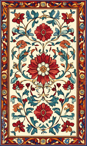 Carpet or tile patterns for interior decoration