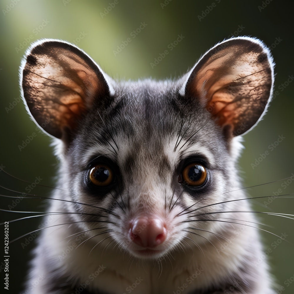 Fototapeta premium The Essence of Grace: A Close-Up of the Western Ringtail Possum