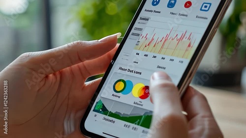 A smartphone app using AI and big data to monitor health and wellness metrics, suggesting personalized advice for a healthier lifestyle.