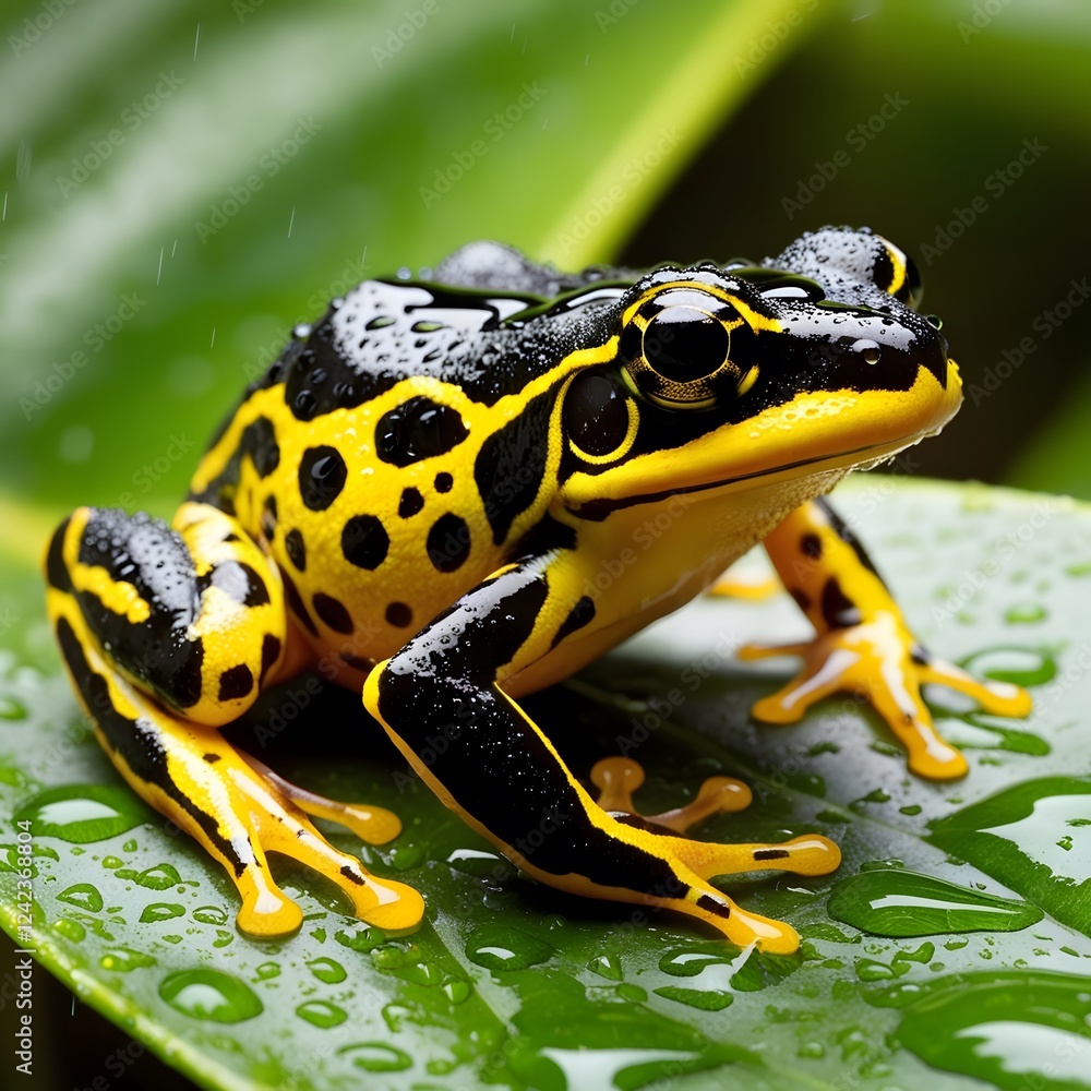 Obraz premium Textured Beauty: The Southern Corroboree Frog’s Stunning Patterns in Detail