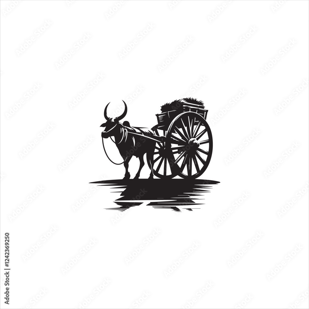 Fototapeta premium Black silhouette wheel vector