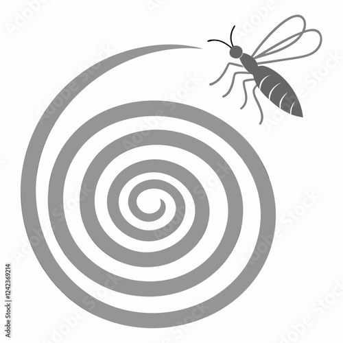 A vector illustration of a mosquito coil 