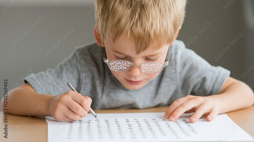 Empowering Children with Disabilities - Visually Impaired Child Reading Braille Supported by Teacher Empowering Children with Disabilities - Visually Impaired Child Reading Braille Supported by Teacher