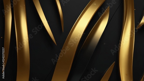 Wallpaper Mural Abstract Black and Gold art with Stripes Dynamic Paint Splatters and Streaks Torontodigital.ca