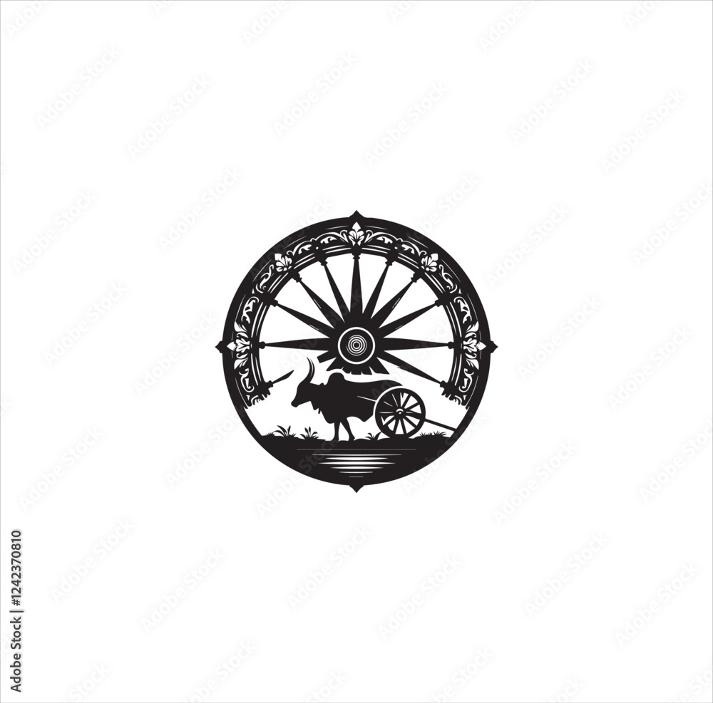 Black silhouette wheel vector Black silhouette wheel vector