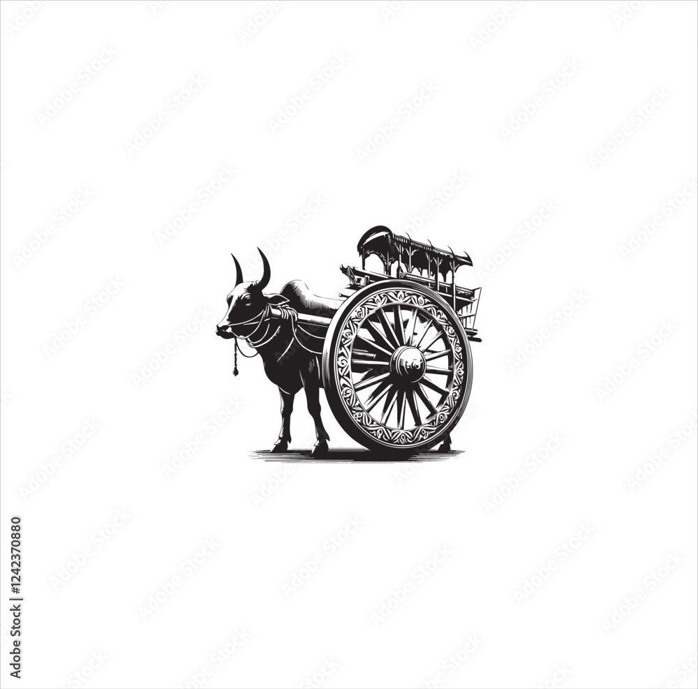 Fototapeta premium Black silhouette wheel vector