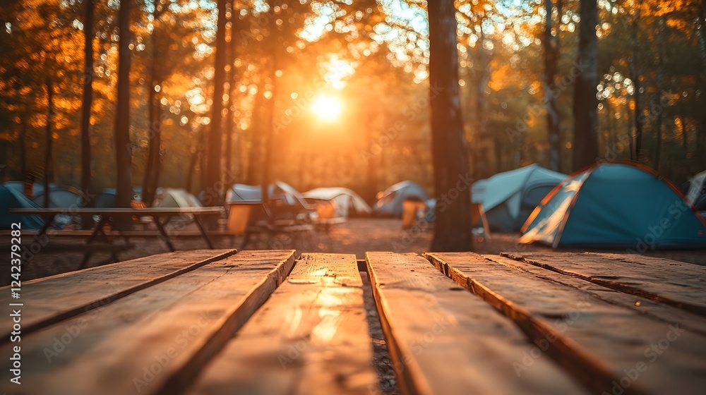 Cozy Camping Getaway at Sunset in the Breathtaking Forest Wilderness Cozy Camping Getaway at Sunset in the Breathtaking Forest Wilderness