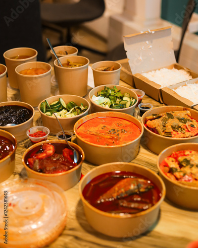 Table of Takeout Food  photo