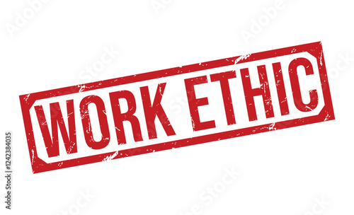 WORK ETHIC rubber stamp on white background. WORK ETHIC Stamp.