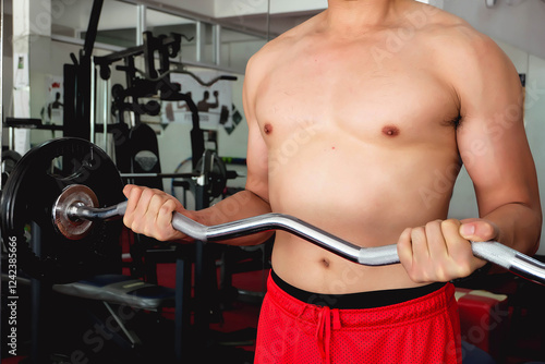 Exercising in a gym and using quality sports equipment is important for muscles.