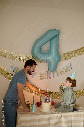 Dad wishes his son a happy birthday photo