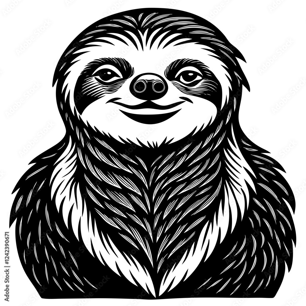 Fototapeta premium vector illustration of a sloth
