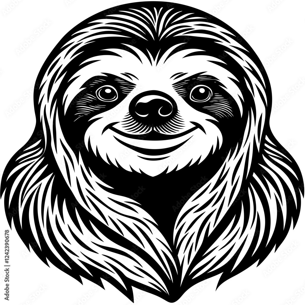 Fototapeta premium vector illustration of a sloth