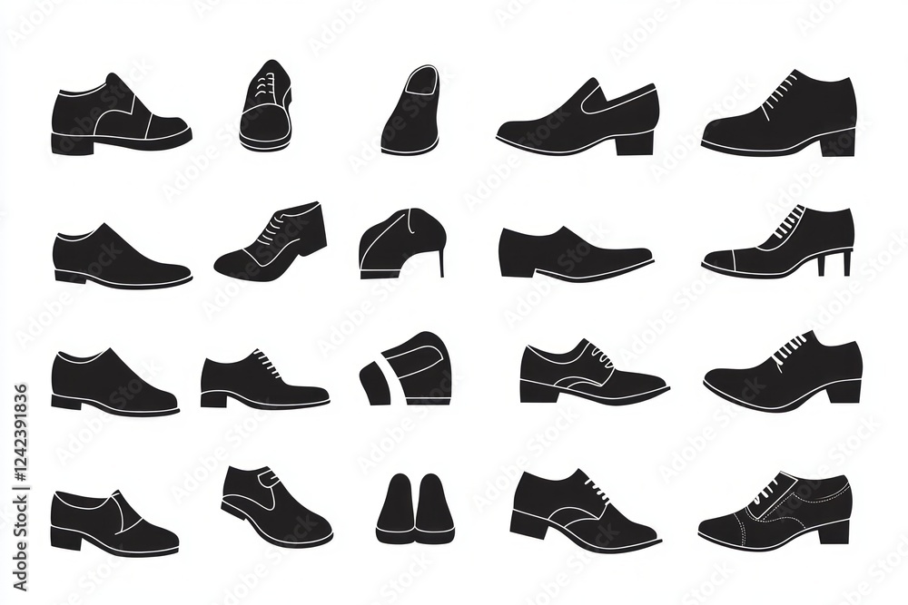 Elegant Shoe Collection: A Stylish and Timeless Selection of Formal Footwear Illustrations Elegant Shoe Collection: A Stylish and Timeless Selection of Formal Footwear Illustrations