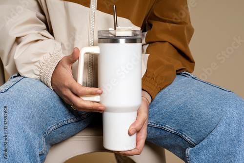 Hands Holding Water Bottle 