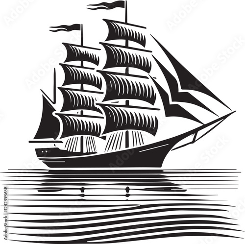 black sailboat logo, sailboat vector illustration, black sailboat vector, sailboat silhouette vector black and white 