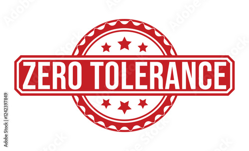 ZERO TOLERANCE rubber stamp on white background. ZERO TOLERANCE Stamp.