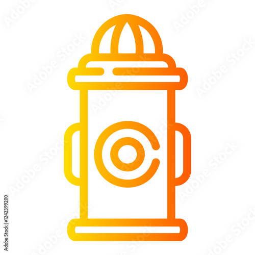 hydrant Line Gradient Icon