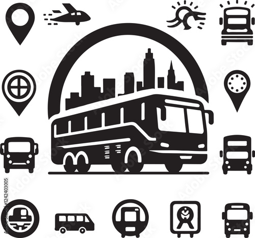  Bus Designs for Transportation and Travel Graphics