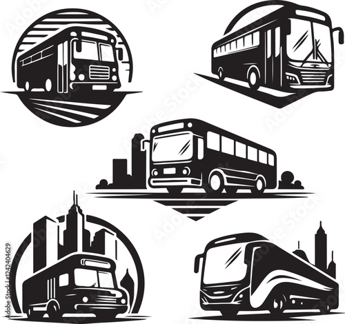  Bus Designs for Transportation and Travel Graphics