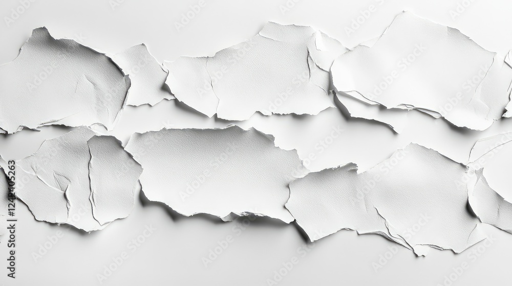 Torn White Paper Background Texture for Creative Design and Craft Projects, Ideal for Mockups, Presentations, and Artistic Collages Torn White Paper Background Texture for Creative Design and Craft Projects, Ideal for Mockups, Presentations, and Artistic Collages