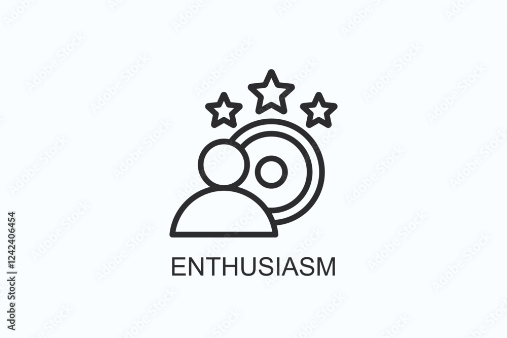 Obraz premium Enthusiasm Icon Or Logo Isolated Illustration