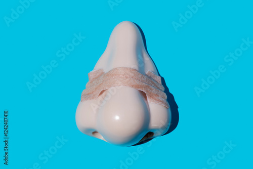 nose wearing a nasal strip