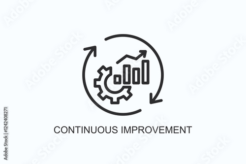 Continuous Improvement Icon Or Logo Isolated Illustration