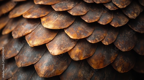 Wallpaper Mural Close-up of overlapping brown scales. Torontodigital.ca