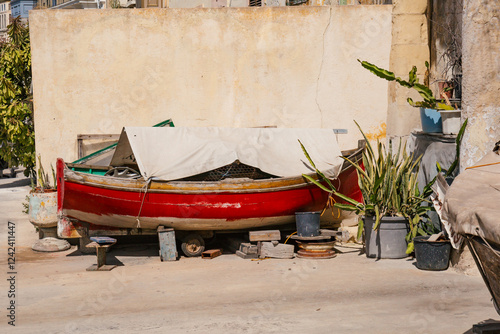 Red boat photo