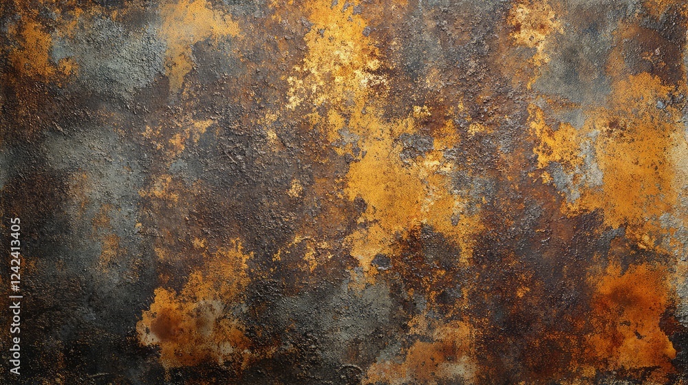 Abstract Textured Background with Rusty, Weathered Appearance Displaying Shades of Orange, Brown, Gray, and Metallic Surfaces for Design and Artistic Projects Abstract Textured Background with Rusty, Weathered Appearance Displaying Shades of Orange, Brown, Gray, and Metallic Surfaces for Design and Artistic Projects