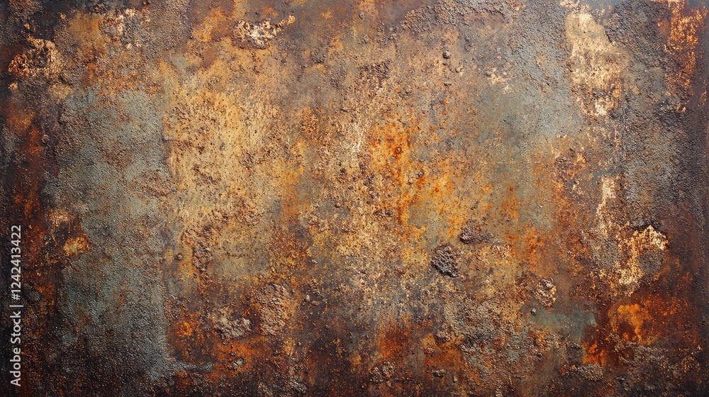 Abstract textured background featuring rust, corrosion, and weathered metal surfaces showcasing earthy tones and intricate patterns for design and art applications Abstract textured background featuring rust, corrosion, and weathered metal surfaces showcasing earthy tones and intricate patterns for design and art applications