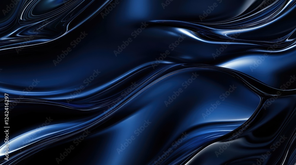 Smooth and Shiny Blue Black Fluid Texture Background for Abstract Art or Design Projects in High Resolution Capture of Elegant Currents and Patterns Smooth and Shiny Blue Black Fluid Texture Background for Abstract Art or Design Projects in High Resolution Capture of Elegant Currents and Patterns