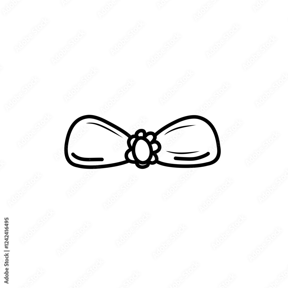 Fototapeta premium doodle sketch of bow tie